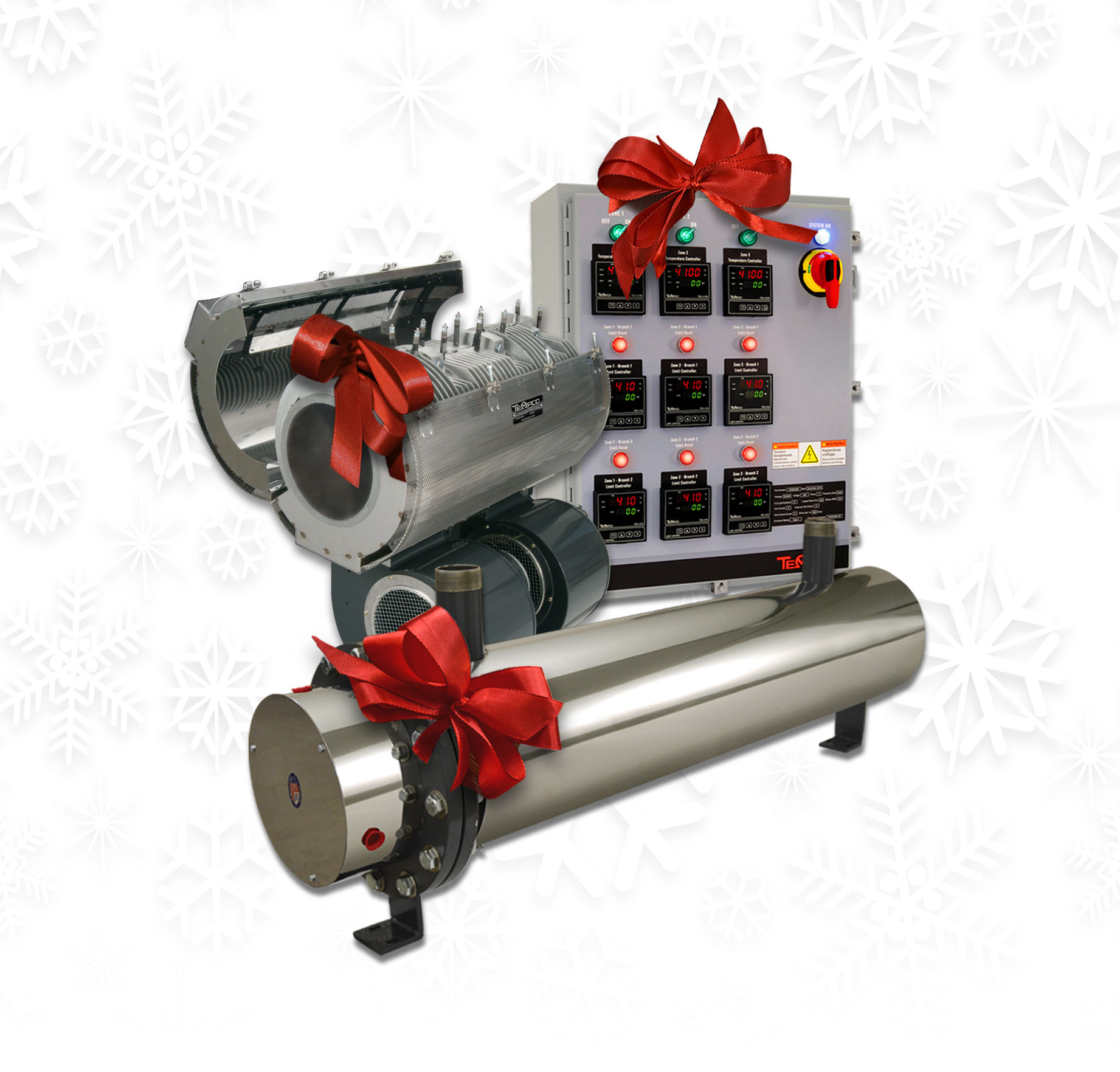 Tempco Products, tied up with Christmas bows