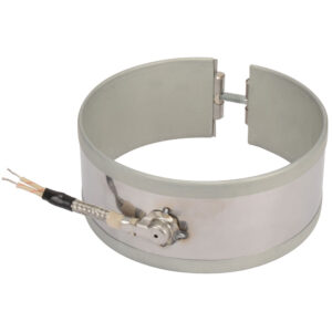 Type W5M: Right-Angle Wire Braid Leads, Parallel to Heater, One-Piece Band