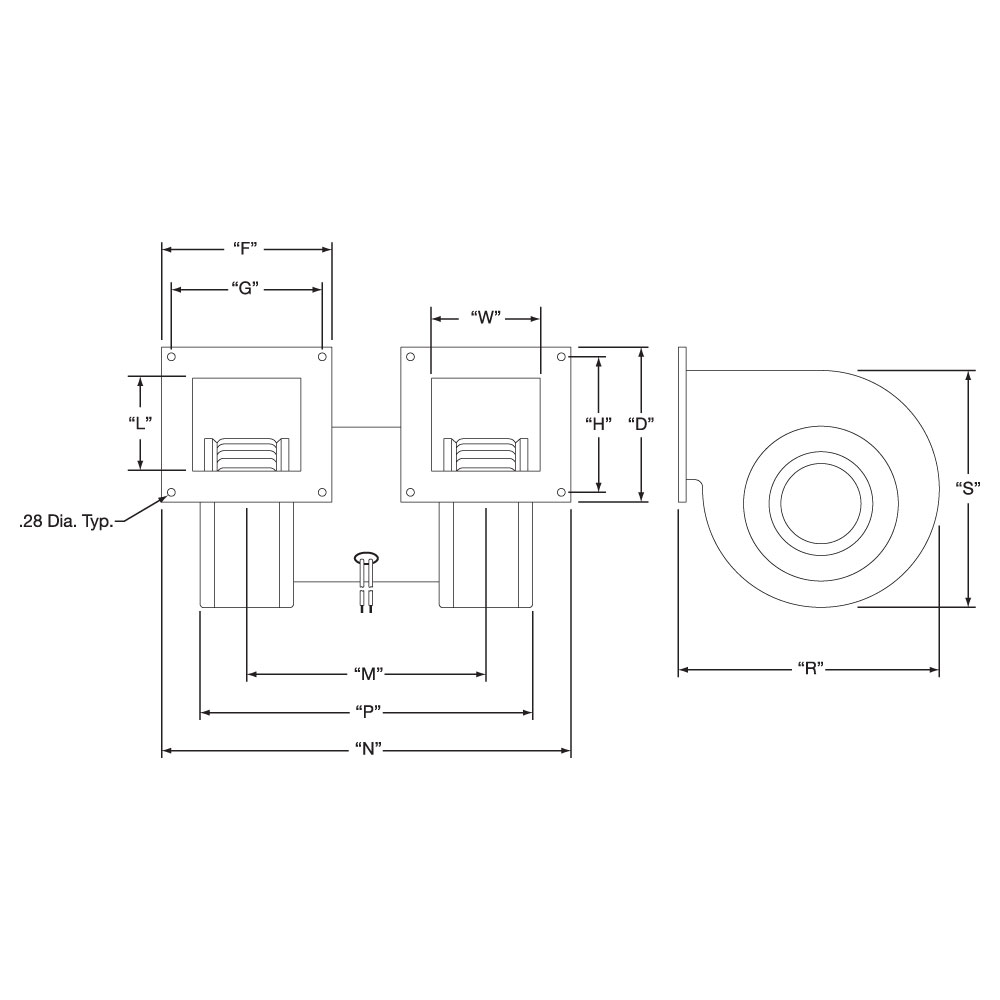 Double Port Blower: Drawing 3