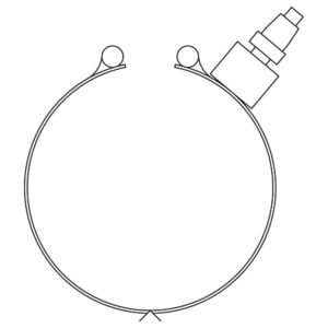 Type P3: DIN 49458 A/B Quick Disconnect Plugs, Vertical, One-Piece Expandable Band