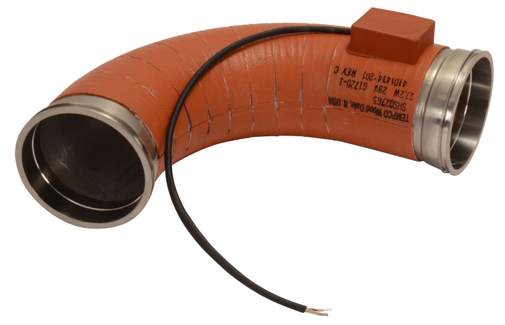 flexible heater vulcanized to custom-made part