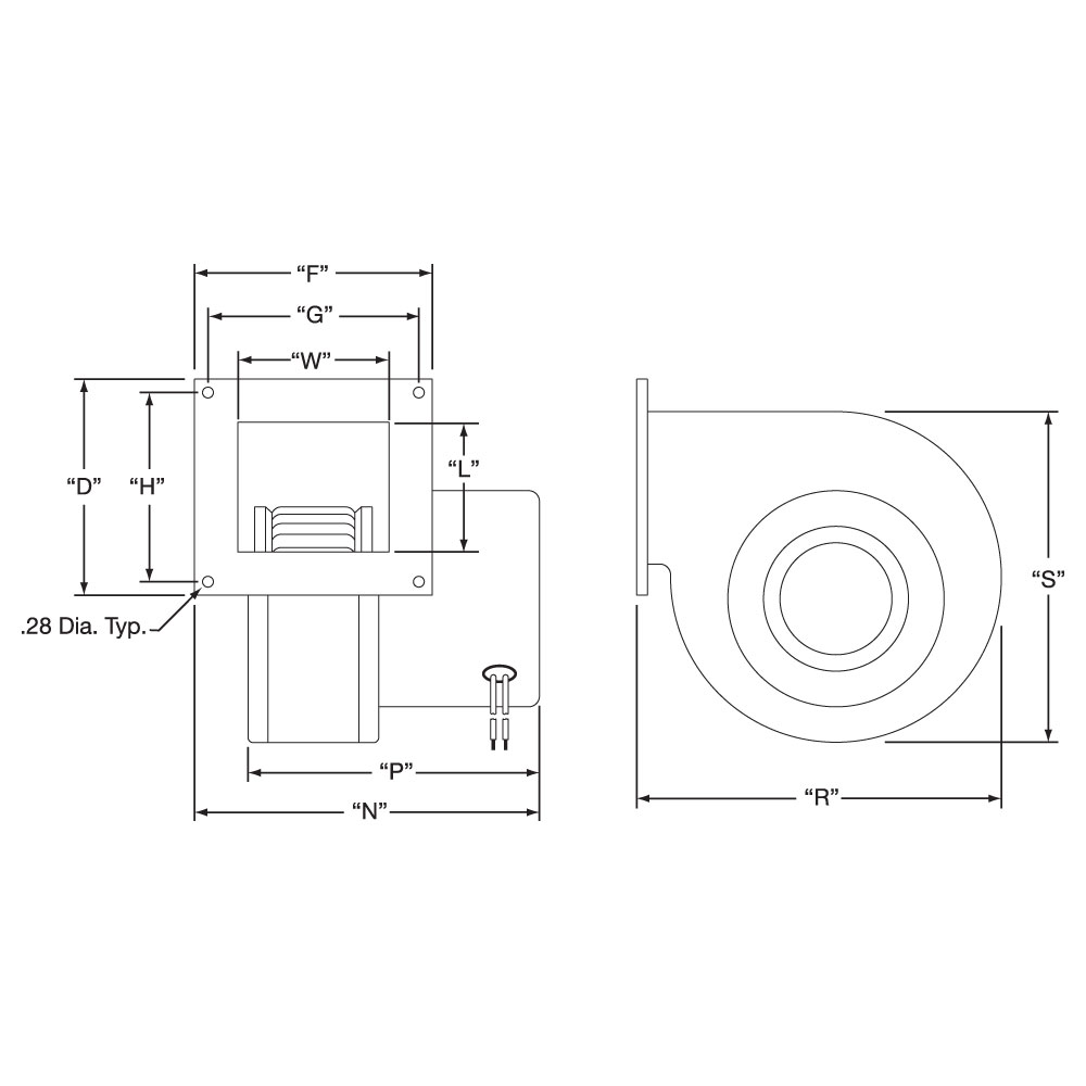 Single Port Blower: Drawing 1