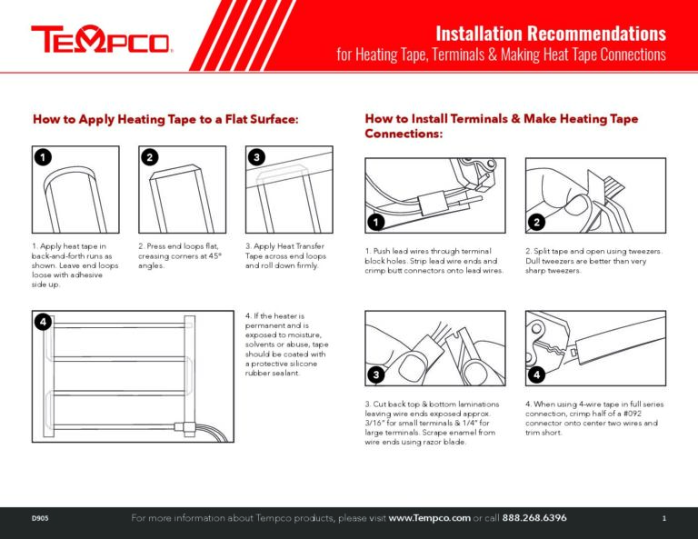 Heating Tape Installation Recommendations